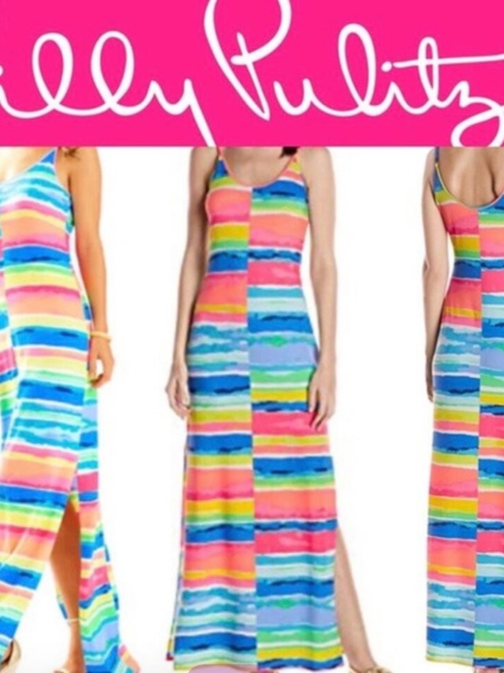 Lilly Pulitzer Multicolor Striped Maxi Dress